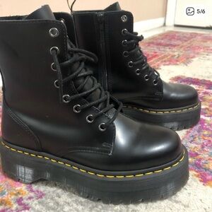 Dr. Martens Black Platform Combat Boots